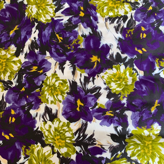 Floral printed stretch cotton